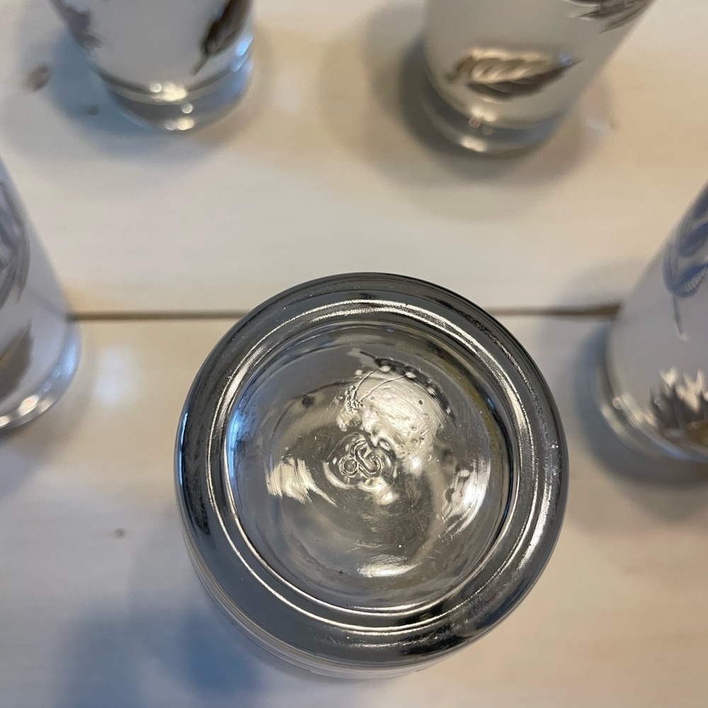 Vintage 1960’s Libbey Frosted Silver Leaf Tumblers (Set of 5)Excellent Condition - Picture 3 of 4